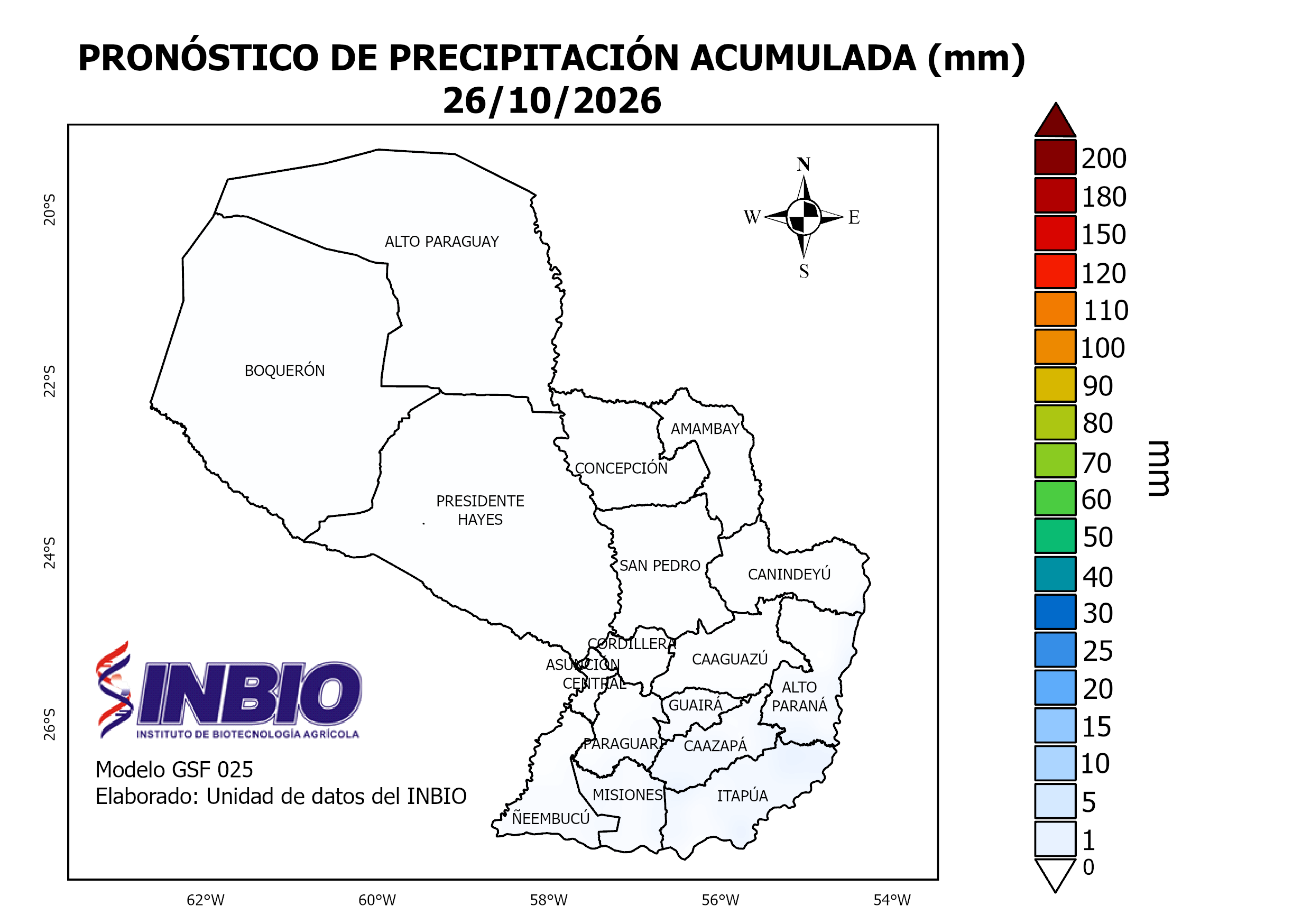 Mapa 26 de OCTUBRE